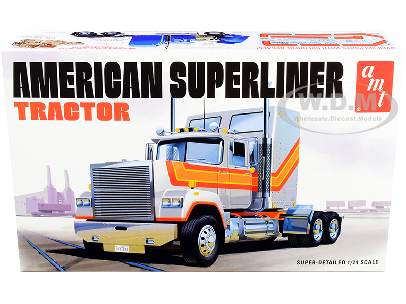 Skill 3 Model Kit American Superliner Semi Tractor 1/24 Scale Model AMT AMT1235