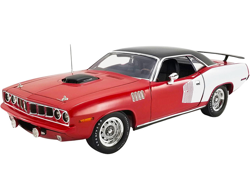 1971 Plymouth Hemi Barracuda Red White Black Top 1 of 1 Limited Edition 1230 pieces Worldwide 1/18 Diecast Model Car ACME A1806121