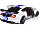2020 Ford Mustang Shelby GT500 White Blue Stripes 1/18 Diecast Model Car Solido S1805904