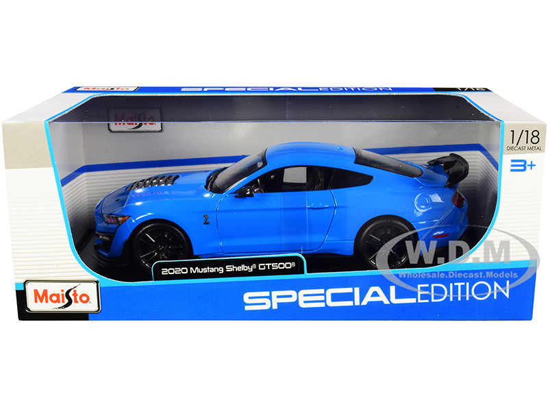 2020 Ford Mustang Shelby GT500 Light Blue Special Edition 1/18 Diecast Model Car Maisto 31452