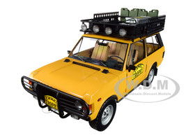 Land Rover Range Rover Orange Roof Rack Accessories Camel Trophy Papua New Guinea 1982 1/18 Diecast Model Car Almost Real 810106