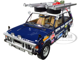 Land Rover Range Rover Dark Blue Roof Rack Accessories The British Trans-Americas Expedition Edition 1971 1972 868K 1/18 Diecast Model Car Almost Real 810108