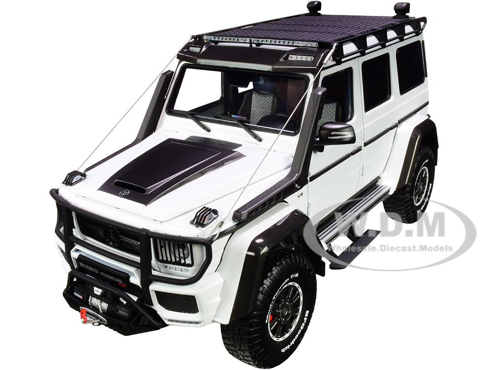 Mercedes Benz Brabus 550 Adventure G-Class 4x4 White Black Top 1/18 Diecast  Model Car Almost Real 860305