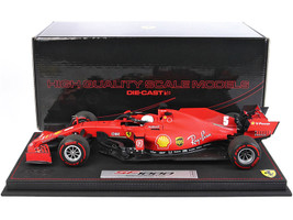 Ferrari SF1000 #5 Sebastian Vettel F1 Formula One Austrian GP Red Bull Ring 2020 DISPLAY CASE Limited Edition 100 pieces Worldwide 1/18 Diecast Model Car by BBR BBR201805DIE