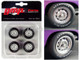 Muscle Car Rally Wheels Tires Set of 4 pieces 1970 Dodge Coronet Super Bee 1/18 GMP 18861