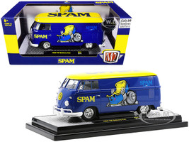 1960 Volkswagen Delivery Van Spam Blue Yellow Top Limited Edition 6500 pieces Worldwide 1/24 Diecast Model M2 Machines 40300-82 B
