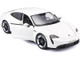 Porsche Taycan Turbo S White 1/24 Diecast Model Car Bburago 21098