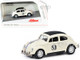 Volkswagen Beetle #53 Rallye Cream Stripes Black Top 1/87 HO Diecast Model Car Schuco 452188800