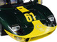 Ford GT40 Mk1 RHD Right Hand Drive #61 Racing Custom Green Metallic Yellow Stripes Competition Series 1/18 Diecast Model Car Solido S1803004