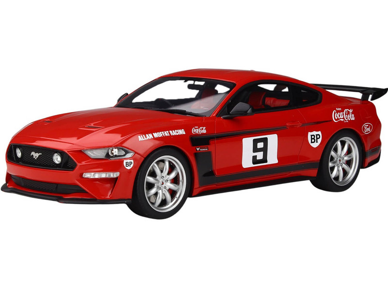 2019 Ford Mustang RHD Right Hand Drive #9 Coca Cola Red Black Stripes Allan Moffat Tribute by Tickford 1/18 Model Car GT Spirit ACME US030