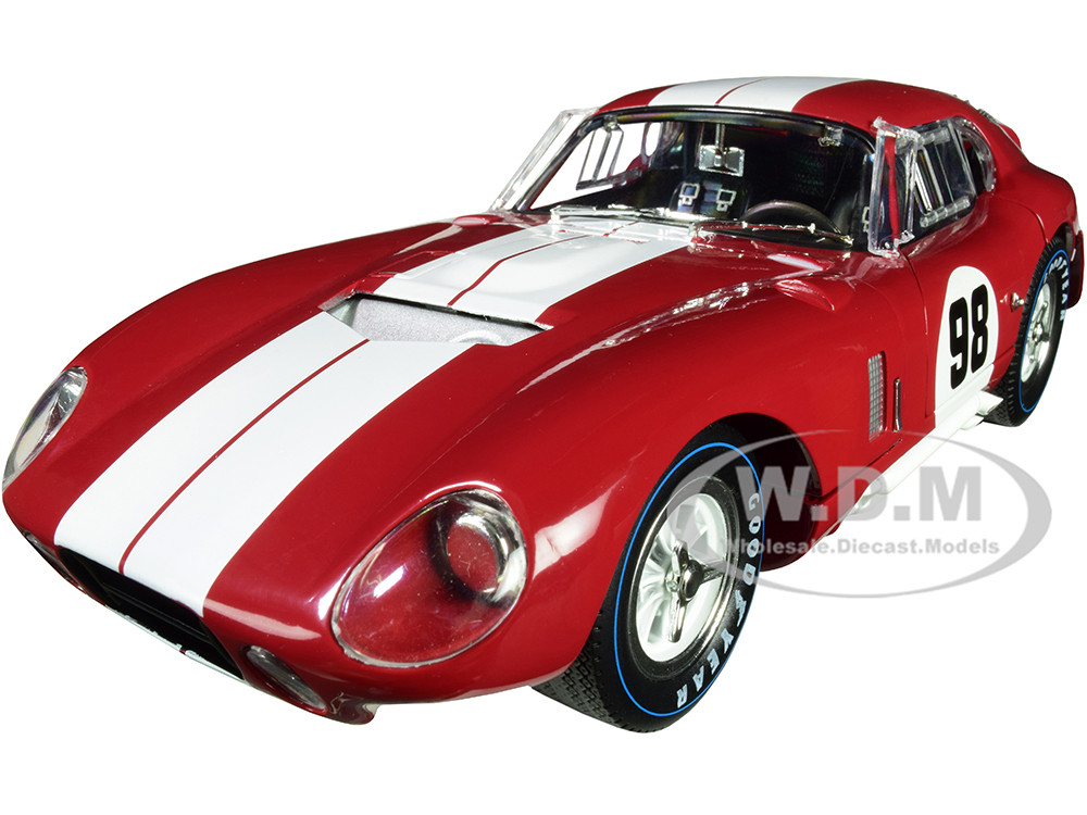 1965 Shelby Cobra Daytona Coupe #98 Red White Stripes 1/18