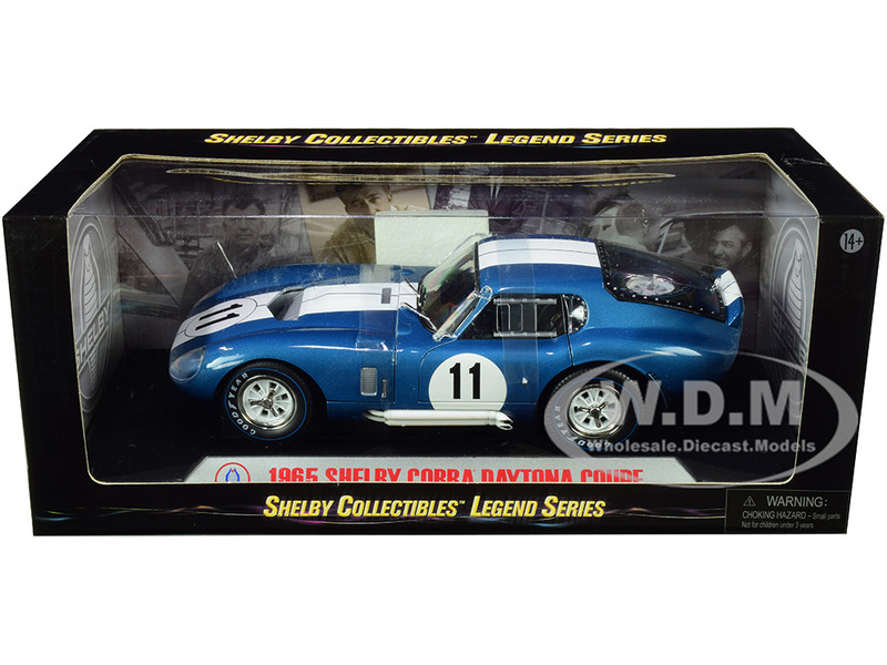 1965 Shelby Cobra Daytona Coupe #11 Blue Metallic White