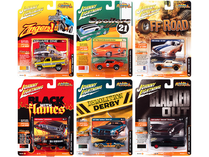 Street Freaks 2017 Release 1c Set of 6 Cars 1/64 Diecast by Johnny Lightning for sale online