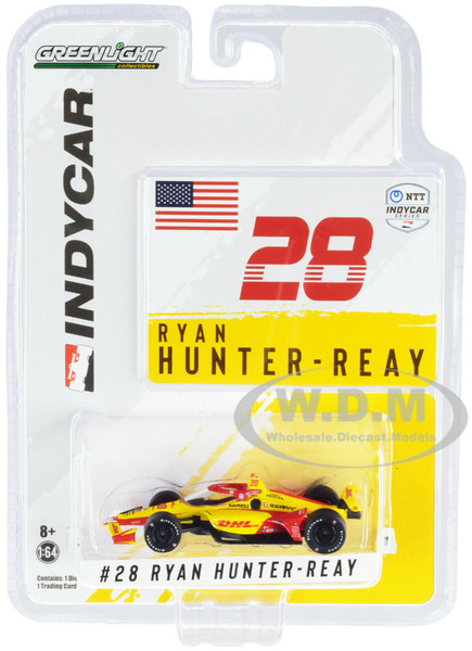 Dallara IndyCar #28 Ryan Hunter-Reay DHL Andretti Autosport NTT IndyCar Series 2021 1/64 Diecast Model Car Greenlight 11506