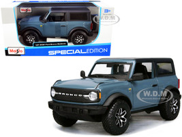 2021 Ford Bronco Badlands Blue Black Top Special Edition 1/24 Diecast Model Car Maisto 31530