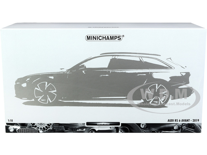 Minichamps AUDI RS 6 Avant 2019 BLUE Metallic 1:18 155 018011 Limited 1 of 402