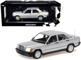 1982 Mercedes Benz 190E W201 Silver Metallic Limited Edition 504 pieces Worldwide 1/18 Diecast Model Car Minichamps 155037004