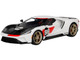 2021 Ford GT #98 White Black Hood Heritage Edition 1/18 Model Car Top Speed TS0317