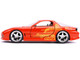 Orange Julius' Mazda RX-7 Orange Metallic Graphics Fast & Furious Series 1/32 Diecast Model Car Jada 31442