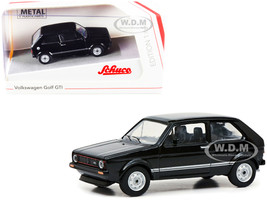 Volkswagen Golf GTI Black Silver Stripes 1/64 Diecast Model Car Schuco 452027700