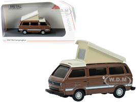 Volkswagen T3b Joker Camper Bus Pop-Top Roof Brown Cream 1/87 HO Diecast Model Schuco 452660600