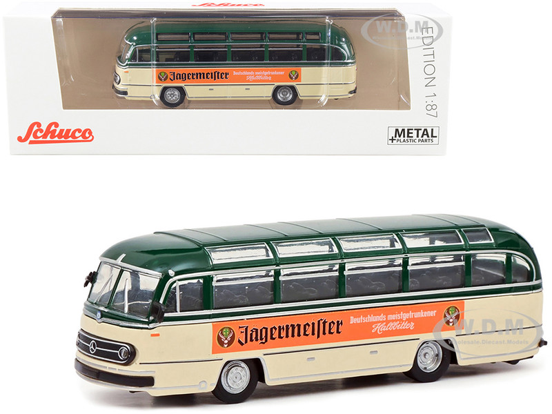 Mercedes Benz 0321 Bus Jagermeister Green Cream 1/87 HO Diecast Model Schuco 452662300