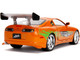 1995 Toyota Supra Orange Metallic Lights Brian Figurine Fast & Furious Movie 1/18 Diecast Model Car Jada 31139