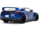 2009 Nissan GT-R R35 Blue Metallic Carbon Lights Brian Figurine Fast & Furious Movie 1/18 Diecast Model Car Jada 31142