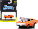 1966 Dodge Charger 426 C.I. Orange Blue Stripe 1/64 Diecast Model Car Muscle Machines 15542