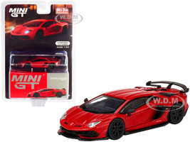 Lamborghini Aventador SVJ Rosso Mars Red Limited Edition 3000 pieces Worldwide 1/64 Diecast Model Car True Scale Miniatures MGT00198