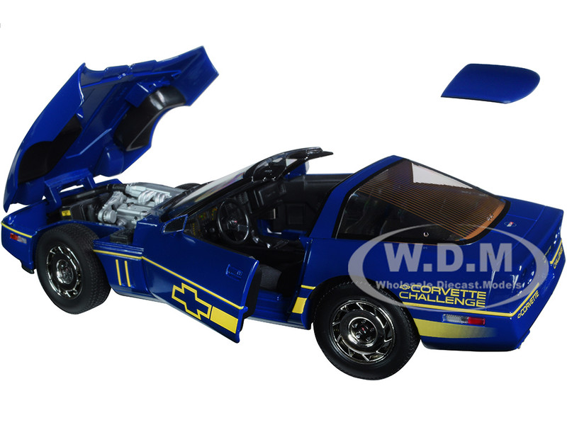 1988 Chevrolet Corvette C4 Dark Blue With Yellow Stripes "Corvette Challenge Race Car" 1/18 Diecast Model Car By Greenlight 15 1988 Chevrolet Corvette C4 Dark Blue With Yellow Stripes "Corvette Challenge Race Car" 1/18 Diecast Model Car By Greenlight -Closeout Items Sales 13597 2 81390.1654123362.800.600