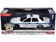 2008 Ford Crown Victoria Police Interceptor CAPS White Blue Stripes Chicago Police Department Hot Pursuit Series 1/24 Diecast Model Car Greenlight 85533