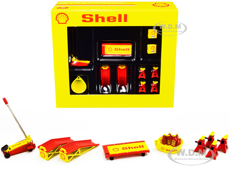 Shop Tool Set of 6 pieces Shell Oil 1/18 Diecast Replica GMP 18950