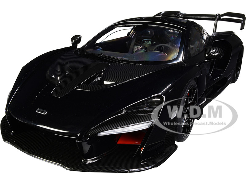 MCLAREN SENNA STEALTH COSMOS BLACK W/CARBON ACCENTS 1/18 MODEL CAR