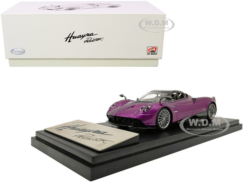 Pagani Huayra Roadster Purple Metallic Carbon Accents 1/43 Diecast Model Car LCD Models 43003