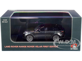 Land Rover Range Rover Velar First Edition Sunroof Gray Metallic Black 1/64 Diecast Model Car LCD Models 64001