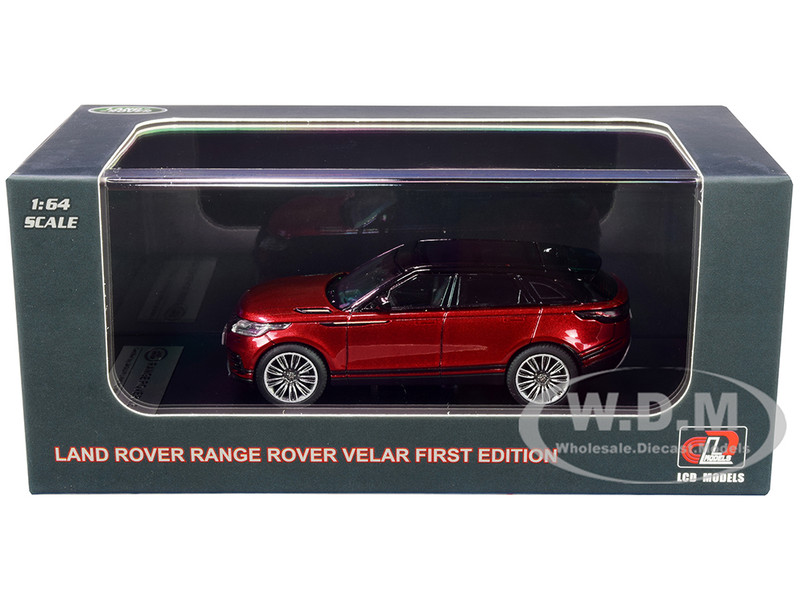 Land Rover Range Rover Velar First Edition Sunroof Red Metallic Black 1/64 Diecast Model Car LCD Models 64001