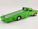 1970 Ford F350 Ramp Truck Sewer Green Flames Graphics Rat Fink Limited Edition 880 pieces Worldwide 1/18 Diecast Model Car ACME A1801414