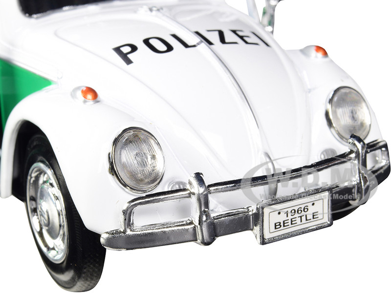 1966 Volkswagen Beetle German Police Car White and Green 1/24