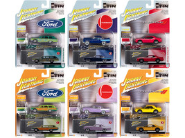 Johnny Lightning Collector's Tin 2021 Set of 6 Cars Release 1 1/64 Diecast Model Cars Johnny Lightning JLCT006
