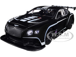 Bentley Continental GT3 Matt Black White Stripes 1/24 Diecast Model Car Optimum Diecast 724266