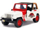 Jeep Wrangler #18 Jurassic Park Red Beige Jurassic World 1/32 Diecast Model Car Jada 32129