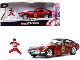 1967 Toyota 2000GT RHD Right Hand Drive Red Metallic Red Ranger Diecast Figurine Power Rangers Hollywood Rides Series 1/32 Diecast Model Car Jada 33074