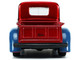 1941 Ford Pickup Truck Candy Red Blue Proto-Suit Spider-Man Diecast Figurine Marvel Series Hollywood Rides Series 1/32 Diecast Model Car Jada 33075