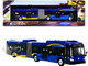 New Flyer Xcelsior XD60 Articulated Bus #M103 East Harlem 125 St. MTA New York City Bus Blue with Stripes 1/87 HO Diecast Model Iconic Replicas 87-0307