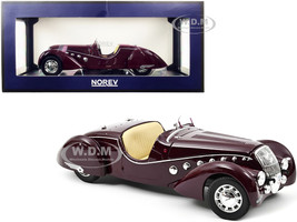 1937 Peugeot 302 Darl'mat Roadster Dark Red 1/18 Diecast Model Car Norev 184695
