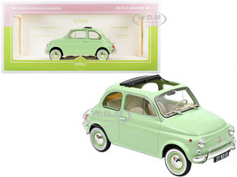 1968 Fiat 500L Light Green Special BIRTH Packaging My First Collectible Car 1/18 Diecast Model Car Norev 187773