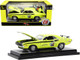 1971 Dodge Challenger R/T 440 Scat Pack Citron Yellow Black Stripes and Graphics Limited Edition 7000 pieces Worldwide 1/24 Diecast Model Car M2 Machines 40300-87 B