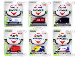 Route Runners Set of 6 Vans Series 3 1/64 Diecast Models Greenlight 53030