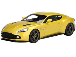 Aston Martin Vanquish Zagato RHD Right Hand Drive Cosmopolitan Yellow Metallic 1/18 Model Car Top Speed TS0191